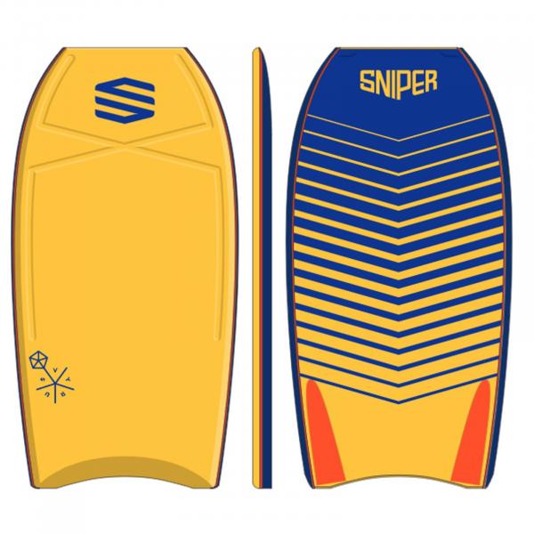 SNIPER Bodyboard Vyrus PE 44 Giallo Chevron