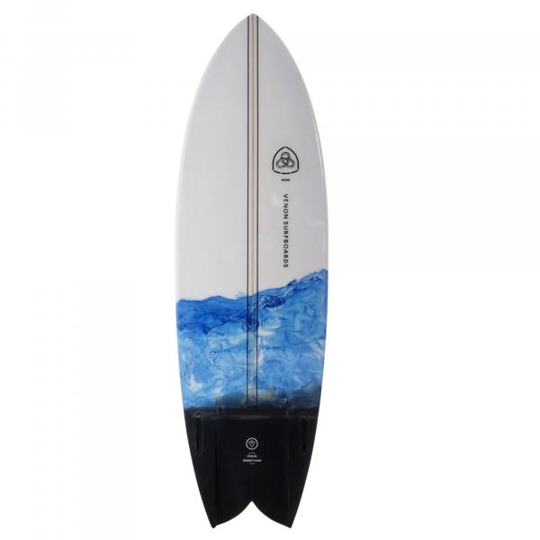 Planche de surf VENON Node 5.11 Twinfin Retro Fish marbl