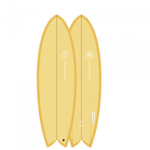 Planche de surf VENON Node 5.9 Twinfin Retro Fish pastel