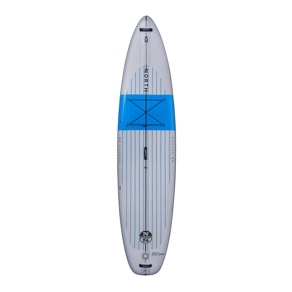 North SUP Pace Tour Planche de standup paddle gonflable Package Ciel Gris