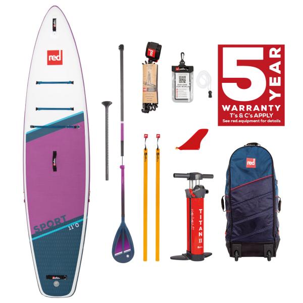 Red Paddle Co SPORT SE SUP 11'0" x 30" x 4.7" MSL SET Azul-Blanco